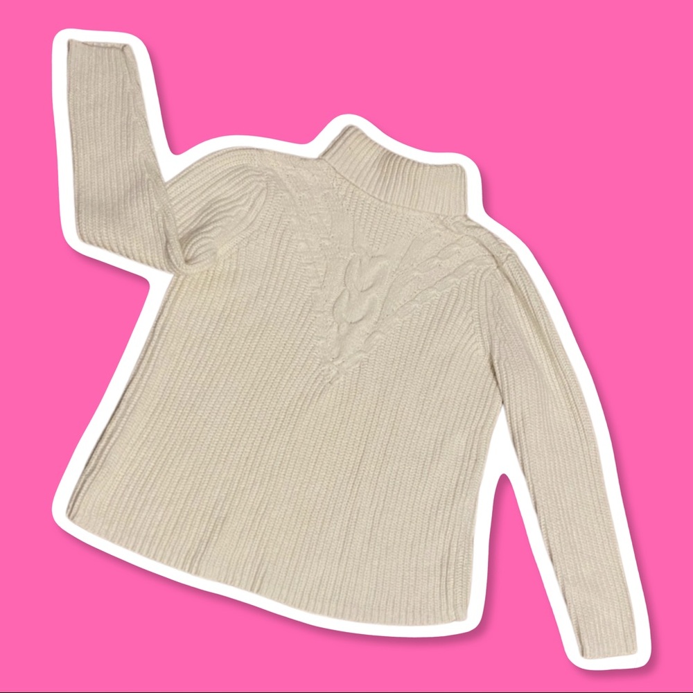 Lands’ End baumwolle turtleneck knit sweater